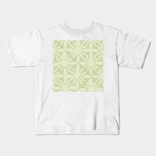 Matisse Flower Cutout Pattern - Light Green Kids T-Shirt